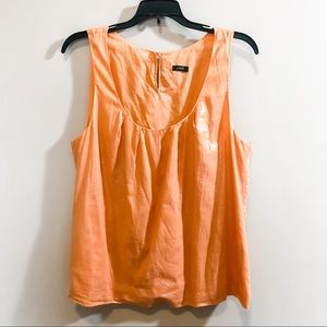 J.Crew tank top - size large - shimmery orange